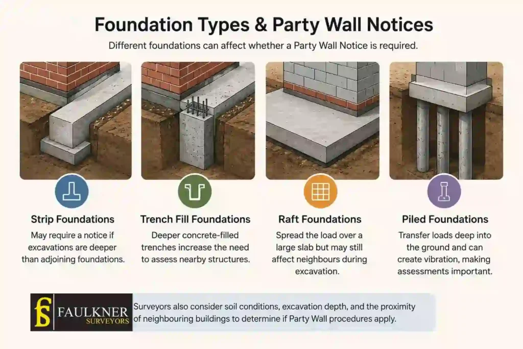 How Do Construction Methods Affect Party Wall Requirements? A Homeowner’s Guide 1 How Do Different Foundation Types Influence Party Wall Notices Reigate?