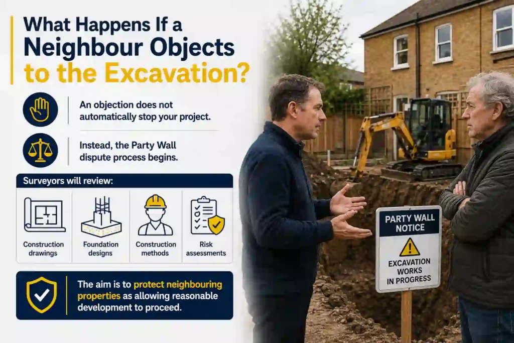 The Complete Guide to Section 6 Excavation Notices 3 What Happens If a Neighbour Objects to the Excavation Reigate